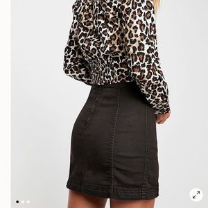 Free People Modern Femme Denim Mini Skirt